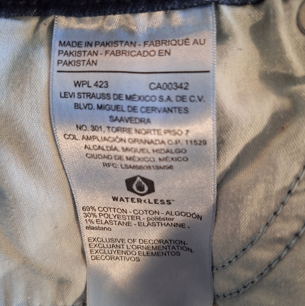 Levis Mid Rise Bootcut Dark Wash Jeans Sz 33 *Y - Picture 4 of 6